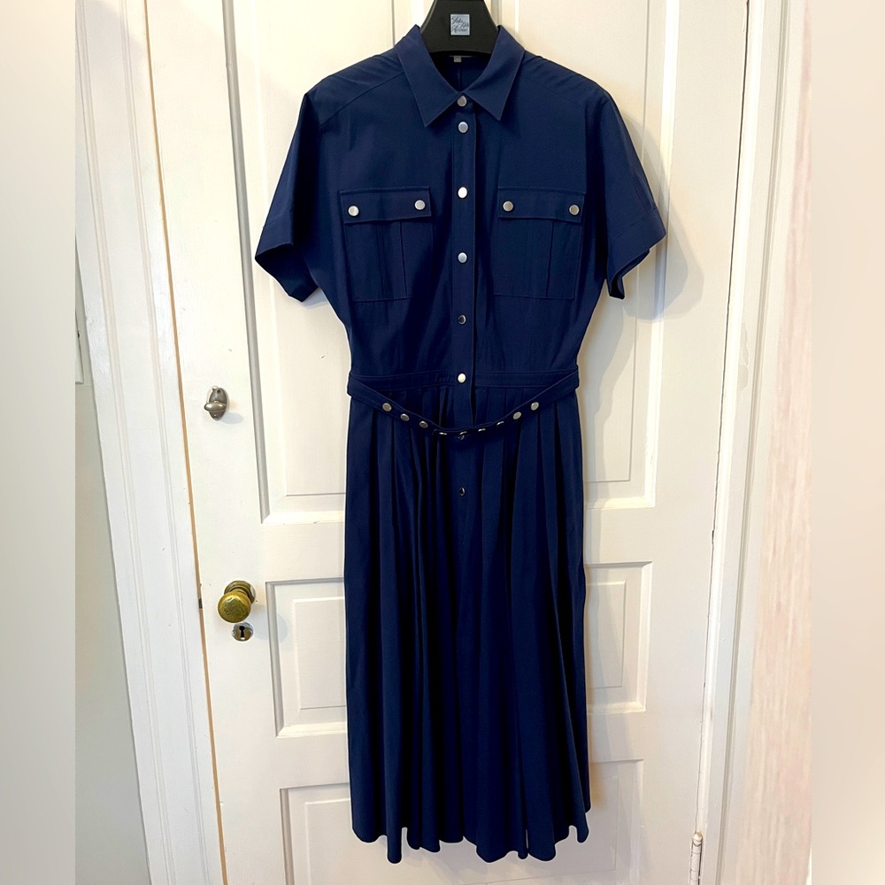 Michael Kors Dark Blue Utility Shirt Dress